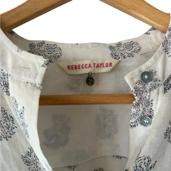 Rebecca Taylor Long Sleeve 3/4 Button Up Blouse - Picture 7 of 15